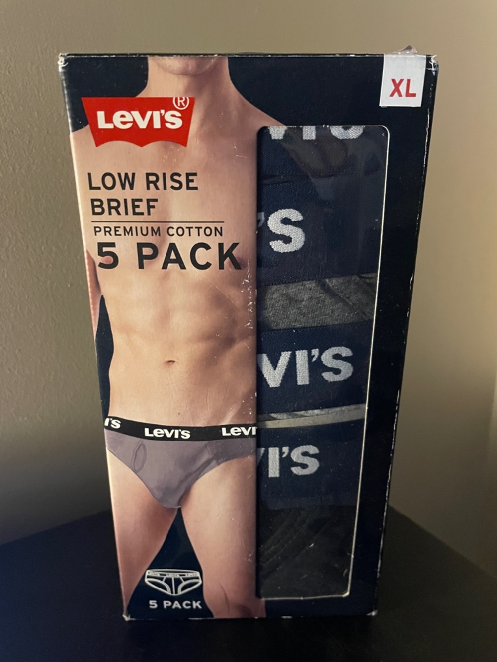 Levi's Men's 5-Pack Low Rise Briefs - Black & Gray